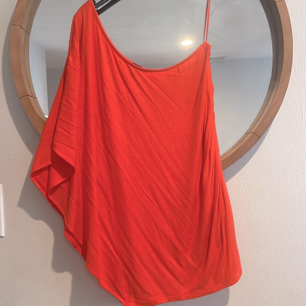 Express One Shoulder Shimmer Top (bundle 3 for $30)